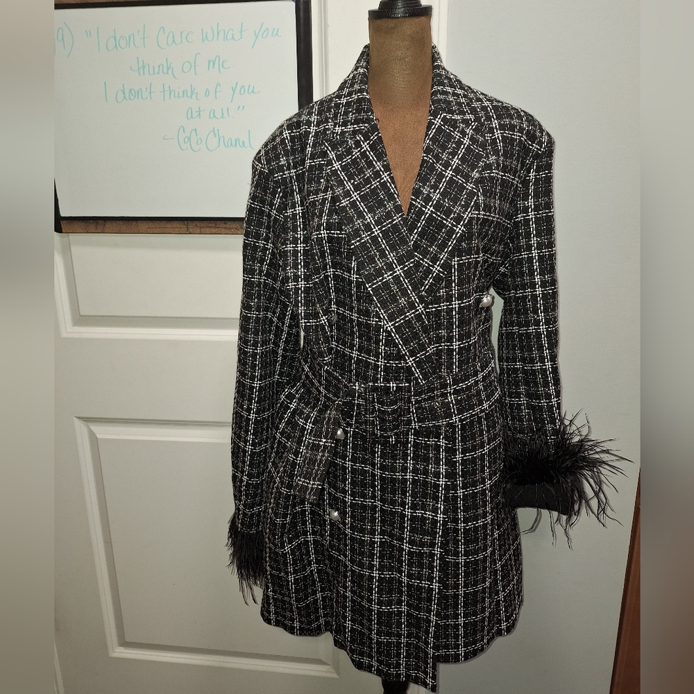 BCBG Hound's-Tooth Women's Coat